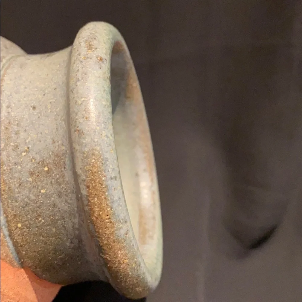 Small Signed Pottery Flower Vase